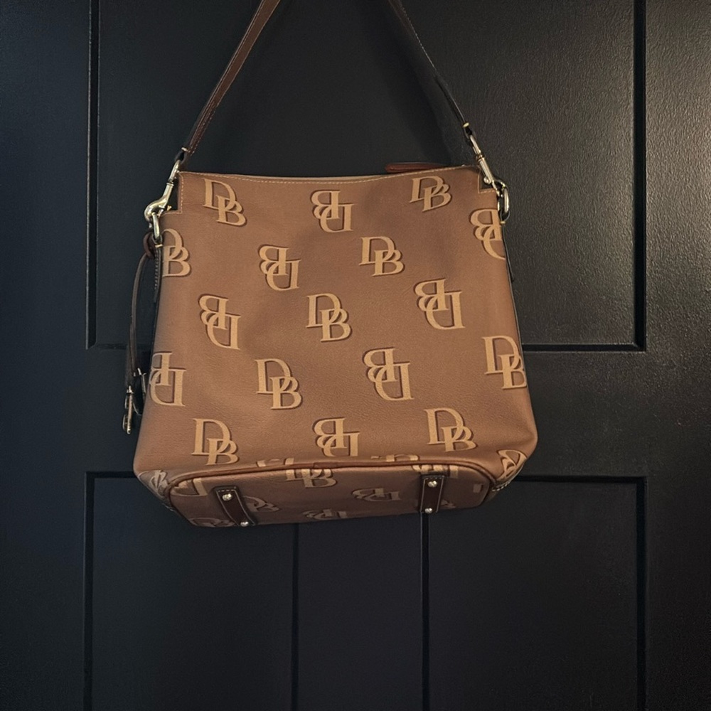 Dooney & Bourke Tan Monogram Shoulder Bag - Picture 3 of 10